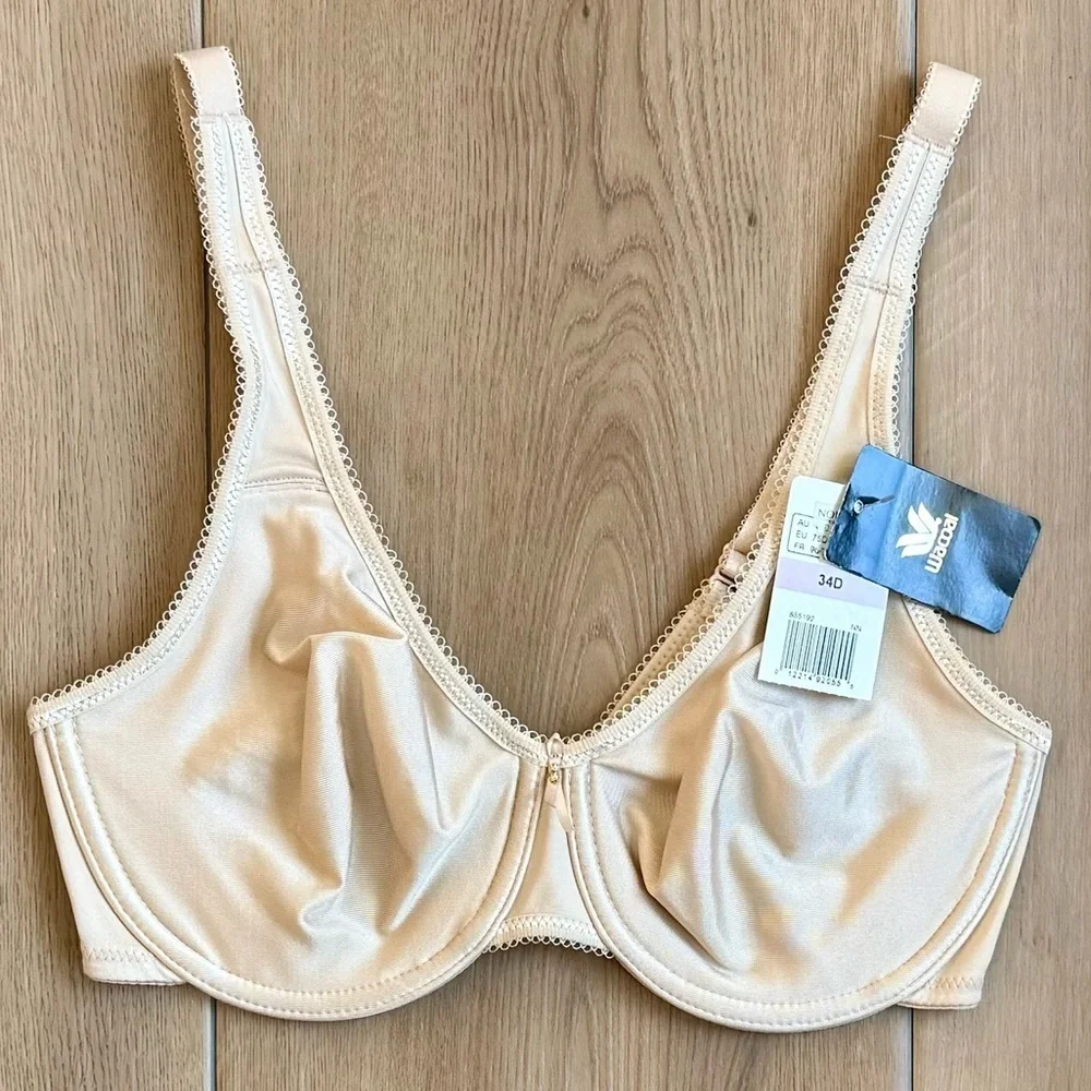 NWT Wacoal Basic Beauty Unlined Underwire Full Coverage Bra in Sand 34D